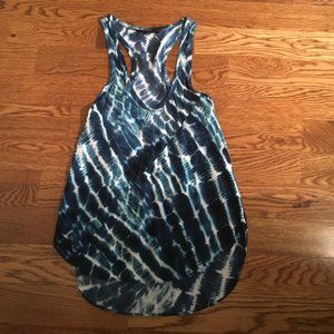 Olivaceous beautiful rayon green blue tank top